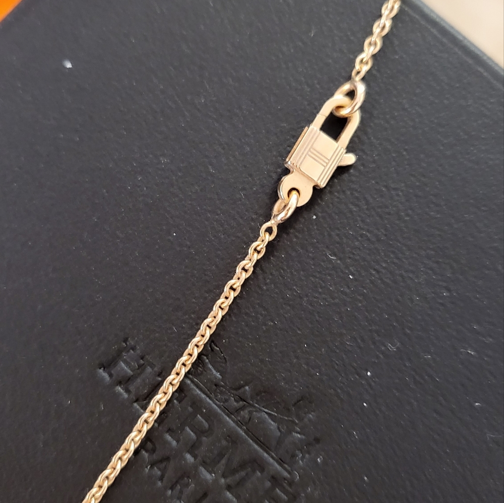18K Rose gold Hermes Constance necklace - Picture 7 of 10